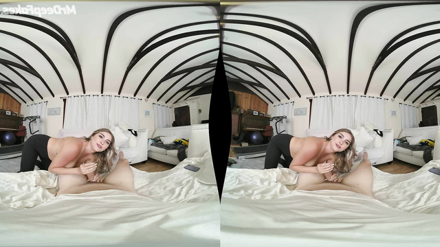 Addison Rae makes nice blowjob and handjob in VR deepfake porn tape