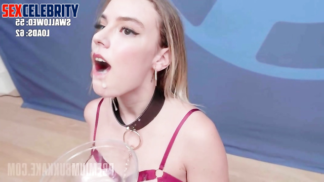 Naughty Anya Taylor-Joy swallows lots of fresh cum (deepfake bukkake) [PREMIUM]