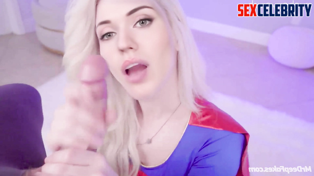 AI Amouranth cosplay SuperWoman