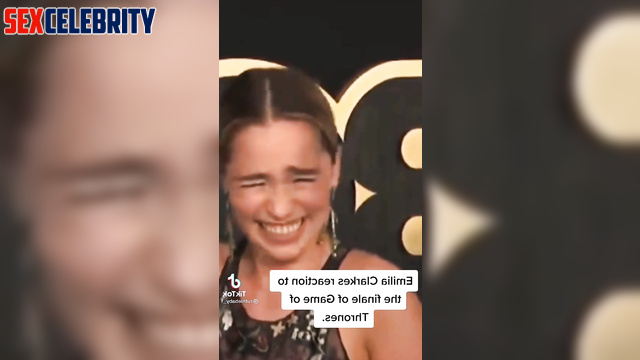 Emilia Clarke jerks her dick as Daenerys