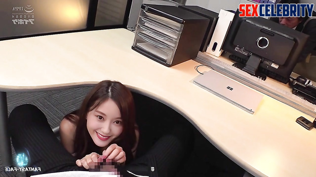 Hyomin T-ARA made blowjob under office table / 효민 티아라 섹스 장면 [PREMIUM]