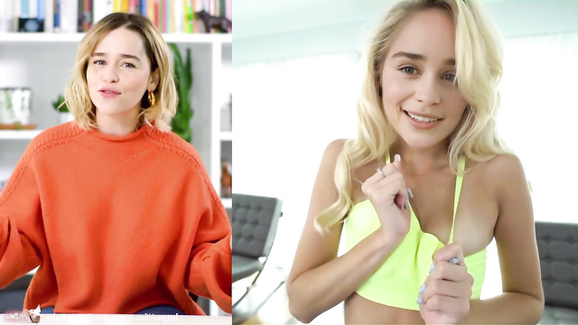 Fake Emilia Clarke seduced a bald fitness traine [PREMIUM]