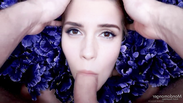 Fake Emma Watson in porn video (blowjob inside flowers) [PREMIUM]