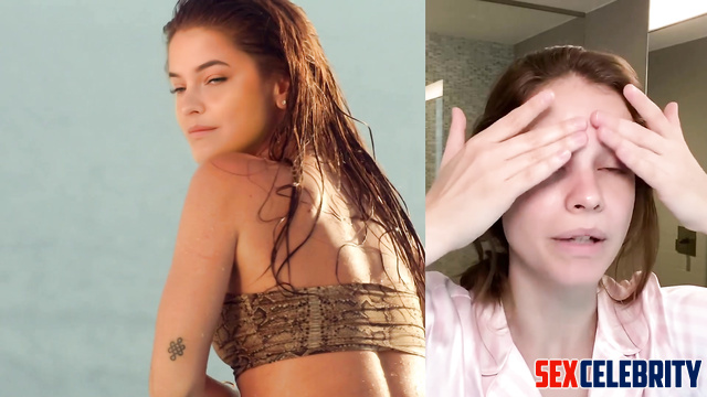 Fake Barbara Palvin was fucked in mouth near the ocean [PREMIUM]