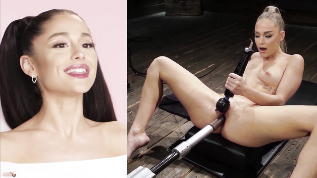 Fake Ariana Grande was fucked by fuck machine [PREMIUM]