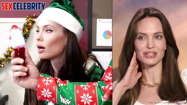 Christmas sex party - the gift was a big dick - Angelina Jolie [PREMIUM]