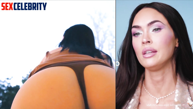 Dissolute bitch Megan Fox masturbates by dildo, real fake [PREMIUM]