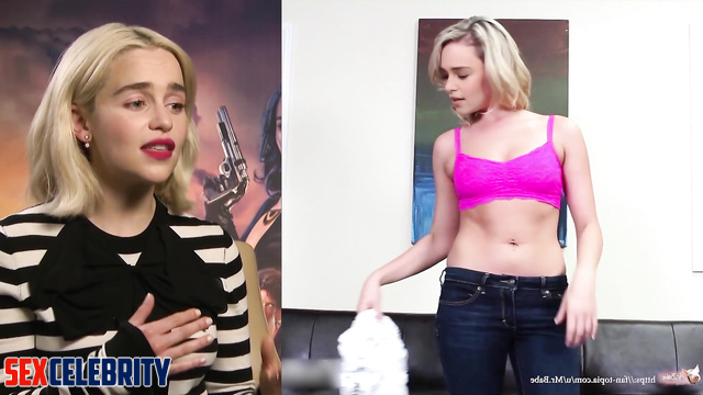 Fake Emilia Clarke masturbated shaved pussy on camera [PREMIUM]