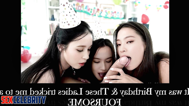 Birthday fuck with friends and stranger - fake Sana, Mina, Jennie 사나 트와이스