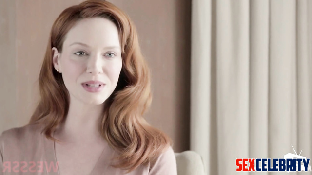 Titty milf Christina Hendricks gives an interview (adult)