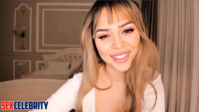 Danna Paola with gorgeous makeup - deepfake webcam show