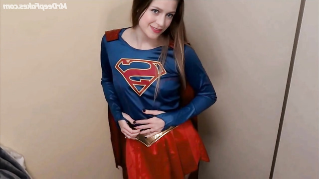 Supergirl pussy play by Melissa Benoist fake porn