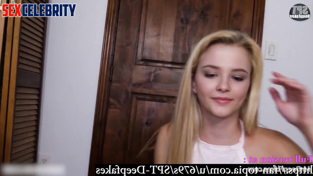 Blonde with pretty face invited best friend at hotel, fake Stefanie Scott