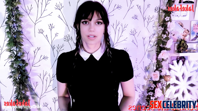 Jerk off instruction - fake Jenna Ortega as Wednesday Addams