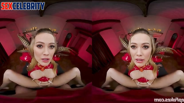 VR porn with busty cosplayer Hilary Duff - real fakes