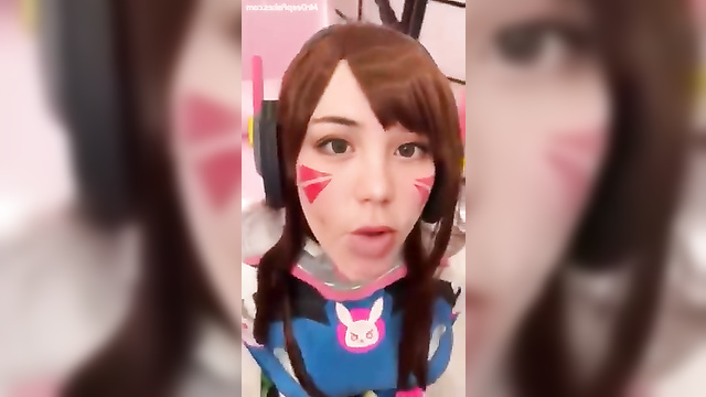 AI anime cosplayer ASMR BlueKatie gets creampied in her mouth