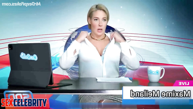 Milf having fun with a vibrator during a news broadcast ai Maxime Meiland