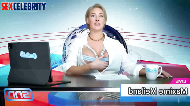 Milf having fun with a vibrator during a news broadcast ai Maxime Meiland