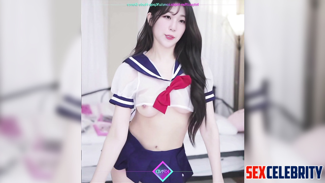 Solo dance (hot sex tape) for her fans - Jiheon Fromis_9 ai 백지헌 가짜 포르노