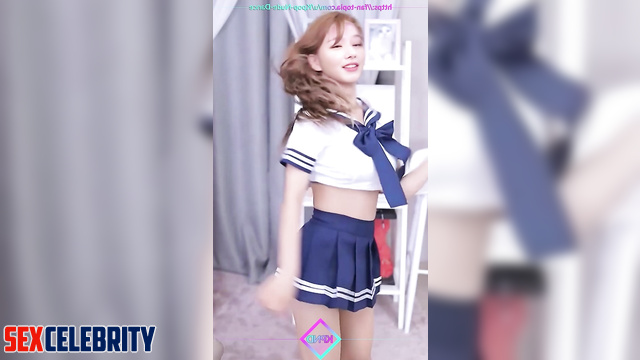 Fake korean schoolgirl Sana dancing hot dance - 사나 트와이스