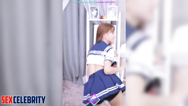 Fake korean schoolgirl Sana dancing hot dance - 사나 트와이스