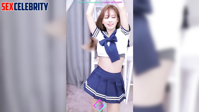 Fake korean schoolgirl Sana dancing hot dance - 사나 트와이스