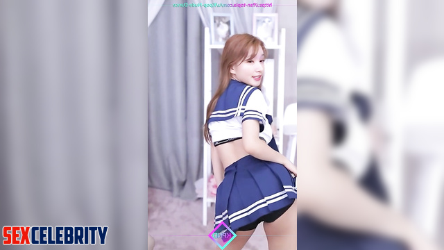 Fake korean schoolgirl Sana dancing hot dance - 사나 트와이스