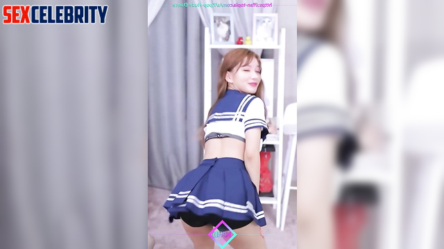 Fake korean schoolgirl Sana dancing hot dance - 사나 트와이스