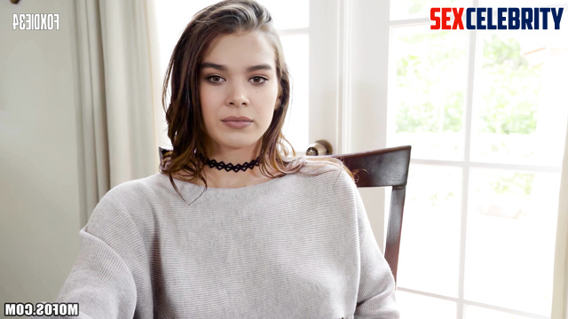 Busty brunette Hailee Steinfeld loves suck cocks, fakeapp