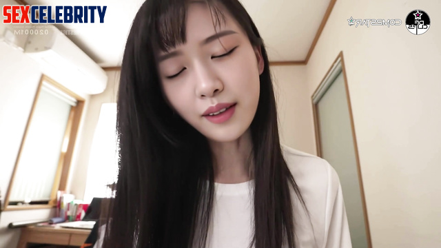 Hot babe Yujin (fake) rides her boyfriend in his room - 안유진 아이브 아이즈원