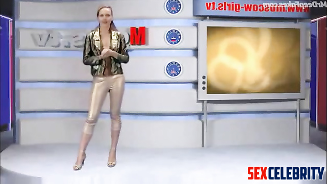 Adult Yekaterina Grinchevskaya undresses during live broadcast