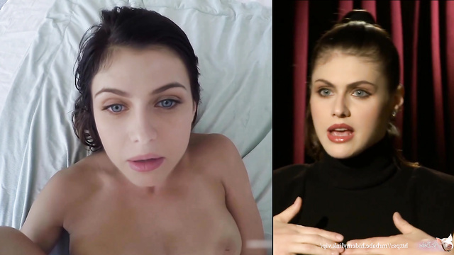 Dissolute Alexandra Daddario enjoys pussy fingering - real fake