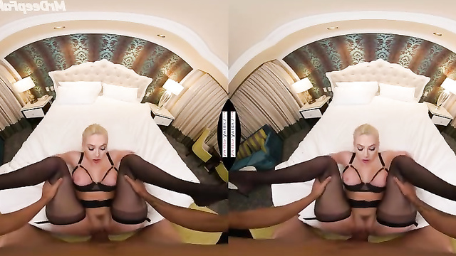 Blondie MILF missionary fucked - Scarlett Johansson VR fakes