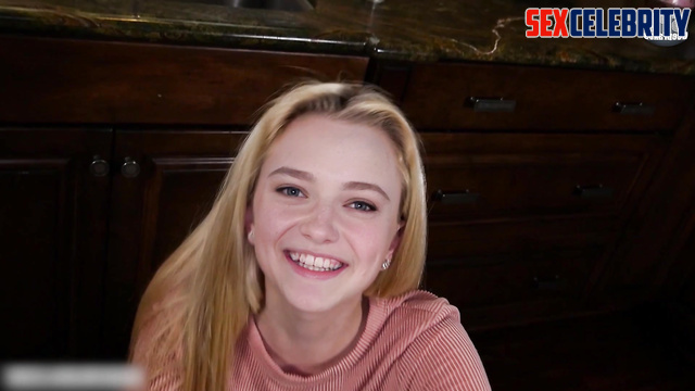 Dakota Fanning gives POV blowie & swallows in the kitchen /fakes