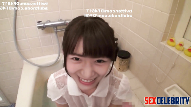 乃木坂46 北野日奈子 フェイクポルノ// Bath time with j-pop celeb Kitano Hinako [PREMIUM]