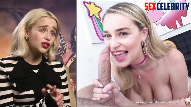 Busty blonde fucks with blacks - Emilia Clarke hot adult video