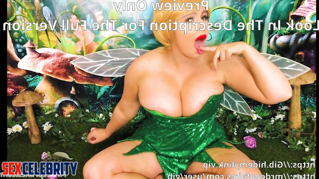 Plump fairy Ariel Winter enjoys a big fake cock. Fairytale tape