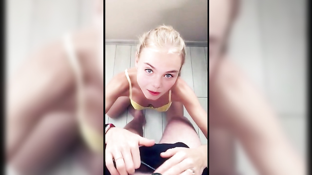 Beauty blonde Elle Fanning in deepfake pov porn - blowjob all day