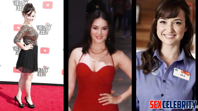 Milana Vayntrub took off her tight dress to masturbate, face swap