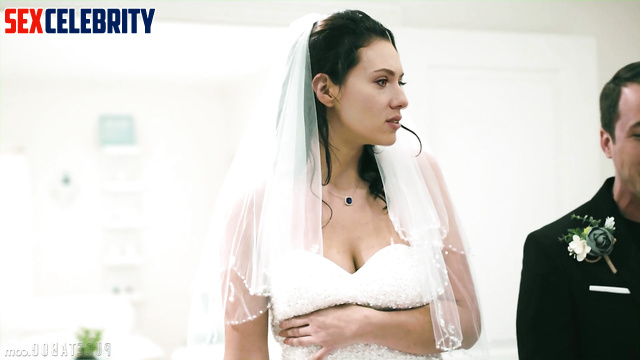 Unfaithful bride sucked cock groom's friend, fake Scarlett Johansson