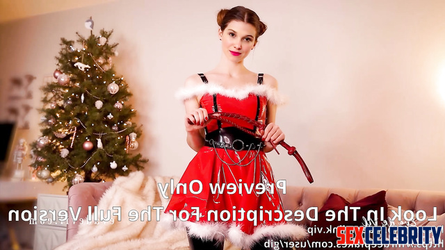 Xmas Millie Bobby Brown wants to spank you because you've been a bad boy, ai