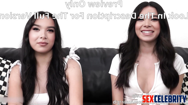 Girls masturbated with vibrators (Hailee Steinfeld threesome face swap)