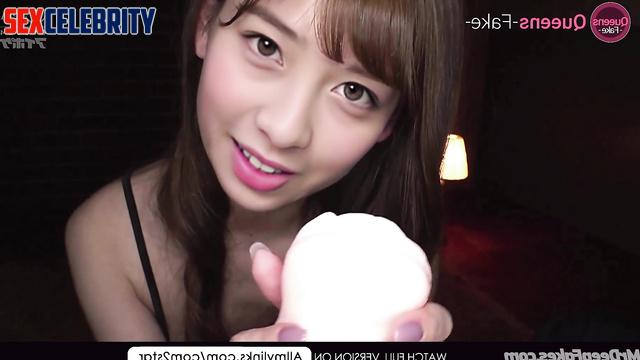 Japanese beauty Kanna Hashimoto (橋本 環奈 本物の偽物) serves client in brothel