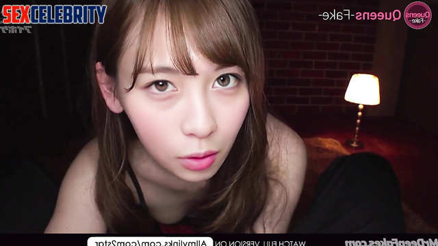 Japanese beauty Kanna Hashimoto (橋本 環奈 本物の偽物) serves client in brothel
