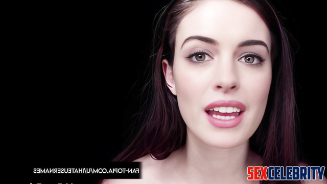 Cute slut Anne Hathaway wants to do her sex thing - face swap