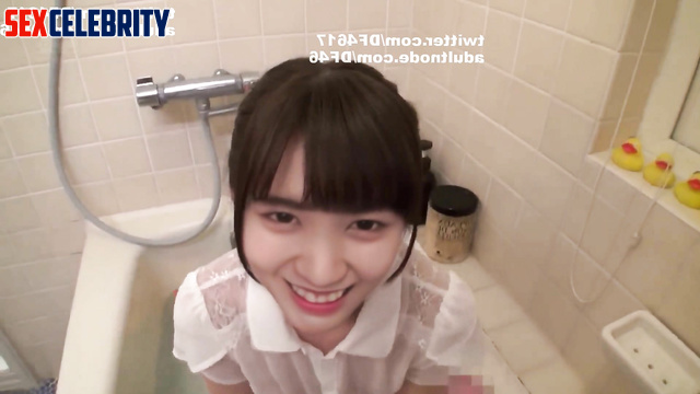 AI Porn / Kaki Haruka doing a footjob in the bath / 乃木坂46 賀喜 遥香 フェイクポルノ [PREMIUM]