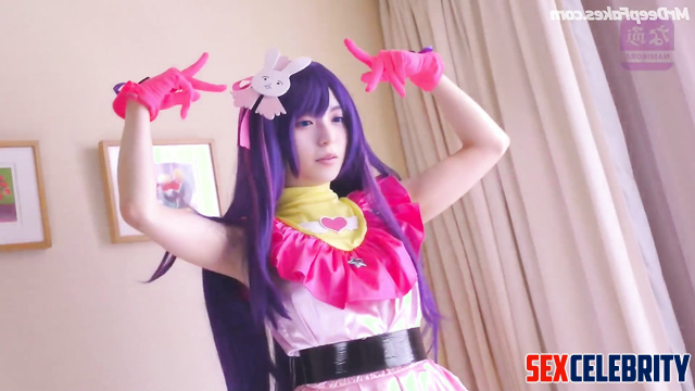 Cosplay slut made awesome blowjob, fake Asuka Saito (齋藤 飛鳥 乃木坂46)