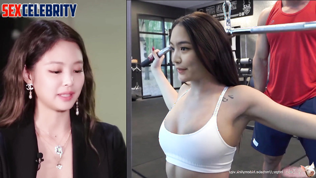 She's not shy about sex in the gym, look - Jennie (제 블랙핑크) pov face swap