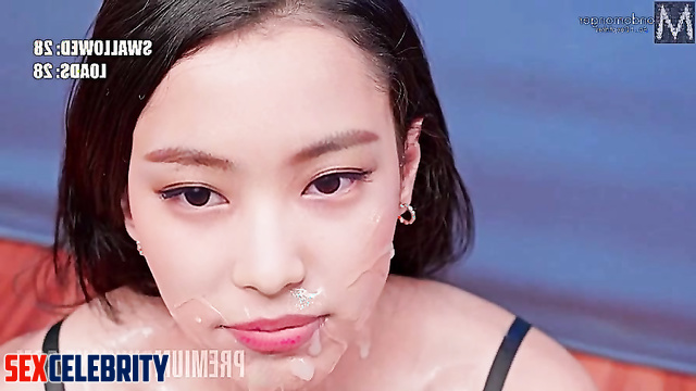 제니 블랙핑크 Jennie uses a cum as a face mask - hot deepfake porn