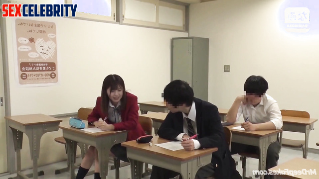 Threesome after lessons - Asuka Saito (齋藤 飛鳥 乃木坂46) fake celebrity porn